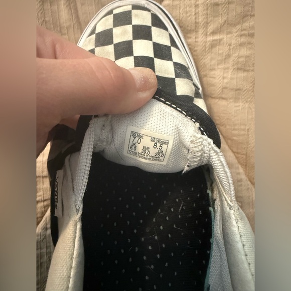 Vans Black and White Checkered Womens 8.5 - Picture 3 of 3